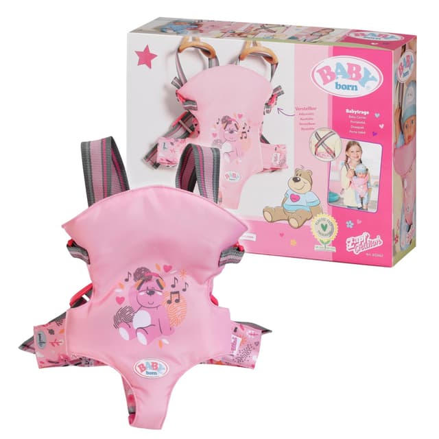BABY born Babytrage in rosa und grau für 36 und 43 cm Puppen