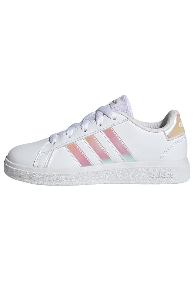 🎾👟 adidas Unisex Kinder Grand Court Lifestyle Lace Tennis Shoes Tennisschuhe 37 1/3 EU Cloud White Iridescent Cloud White