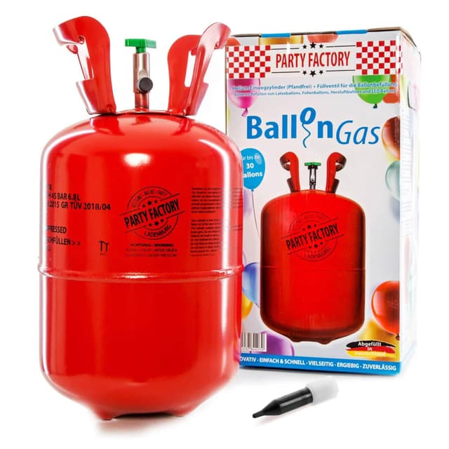 🎈 Party Factory Ballongas für 30 Luftballons 🎈