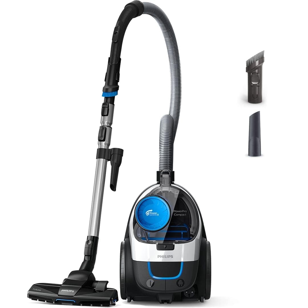 🌟 Philips PowerPro Compact Staubsauger – Leicht, Kabellos und Beutellos, 900 W Saugleistung