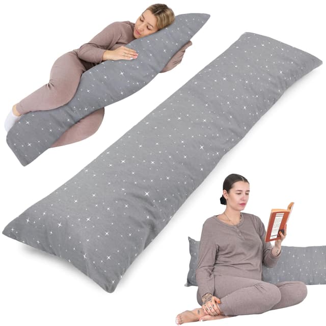 XXL Seitenschläferkissen Schwangerschaftskissen Stillkissen 40x145cm 🌙