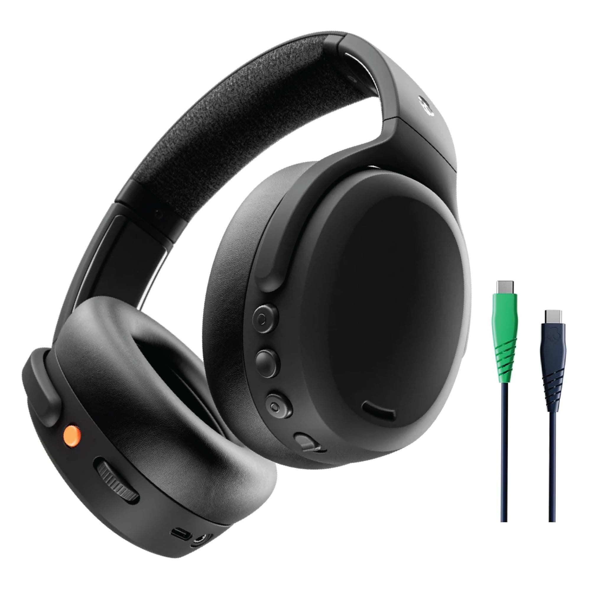 🎧 Schurcandy Crusher ANC 2 Over-Ear Kopfhörer mit Noise Cancelling & Skull-iQ - Schwarz
