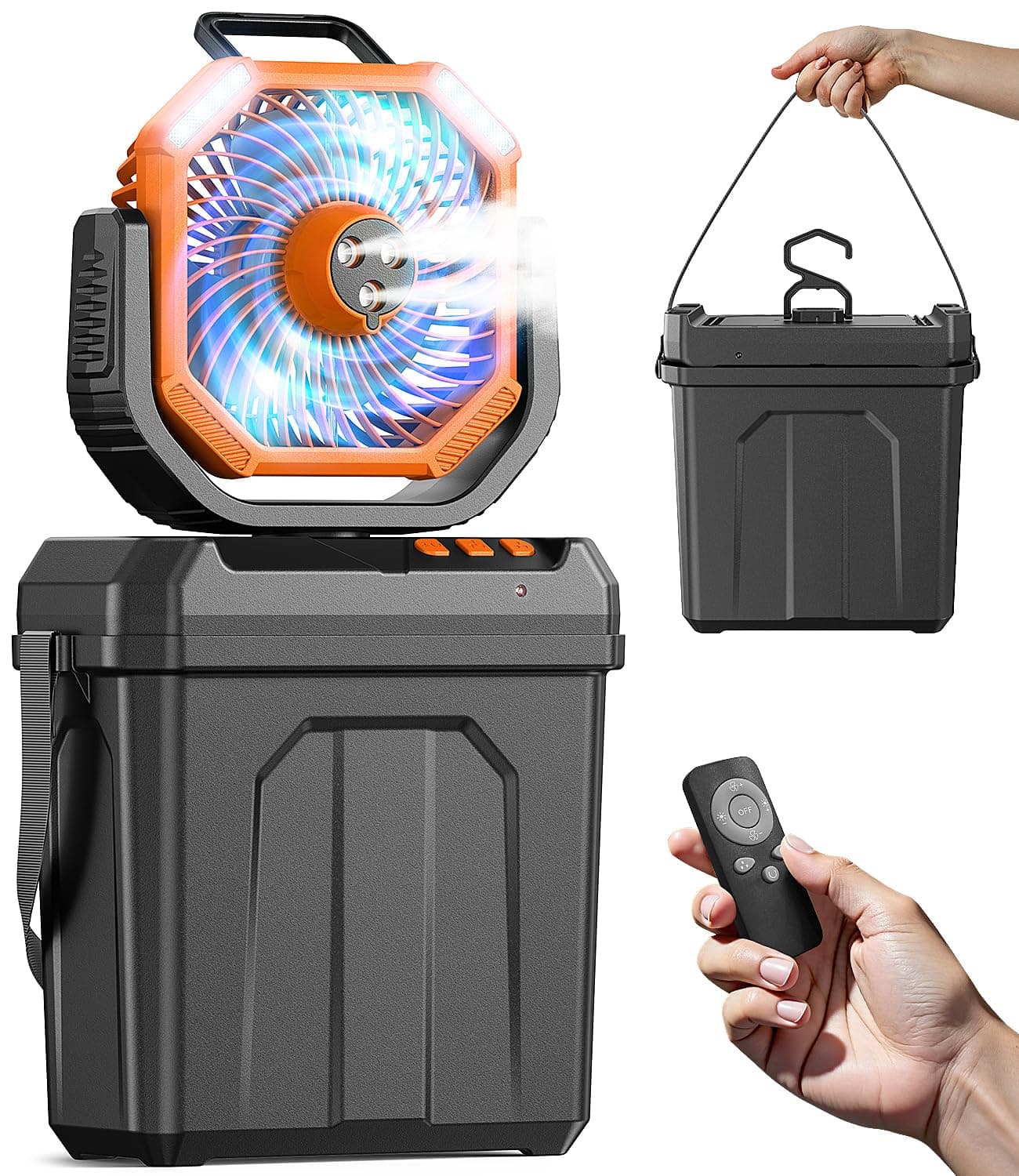 🌬️🏡 Klimaanlage Mobil, 5-in-1 Mobiles Klimagerät - Luftkühler mit Wasserkühlung