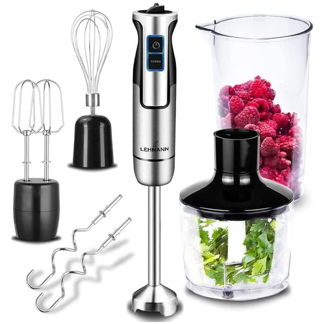 Lehmann Chowmei Stabmixer Set 1200 W | Pürierstab mit Turbofunktion und Geschwindigkeitsregelung