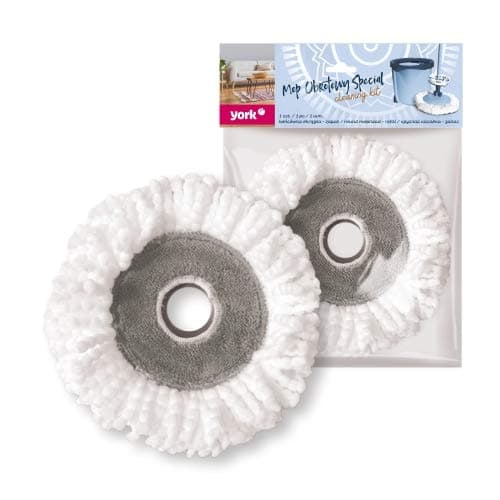 🧹 York Ersatzkopf Wischmoppbezug Aus Mikrofaser Moppkopf Mikrofaserbezug Bodenwischer Ersatzbezug Bodenreinigung Für Wischmopp Special, Weiß-grau - Angebot