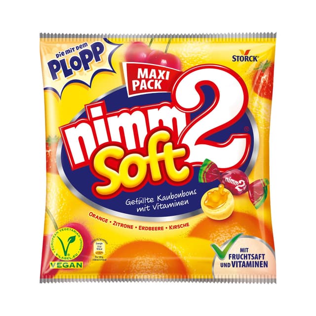 🍬 nimm2 Soft – 1 x 345g Maxi Pack 🍓🍋🍒🍊