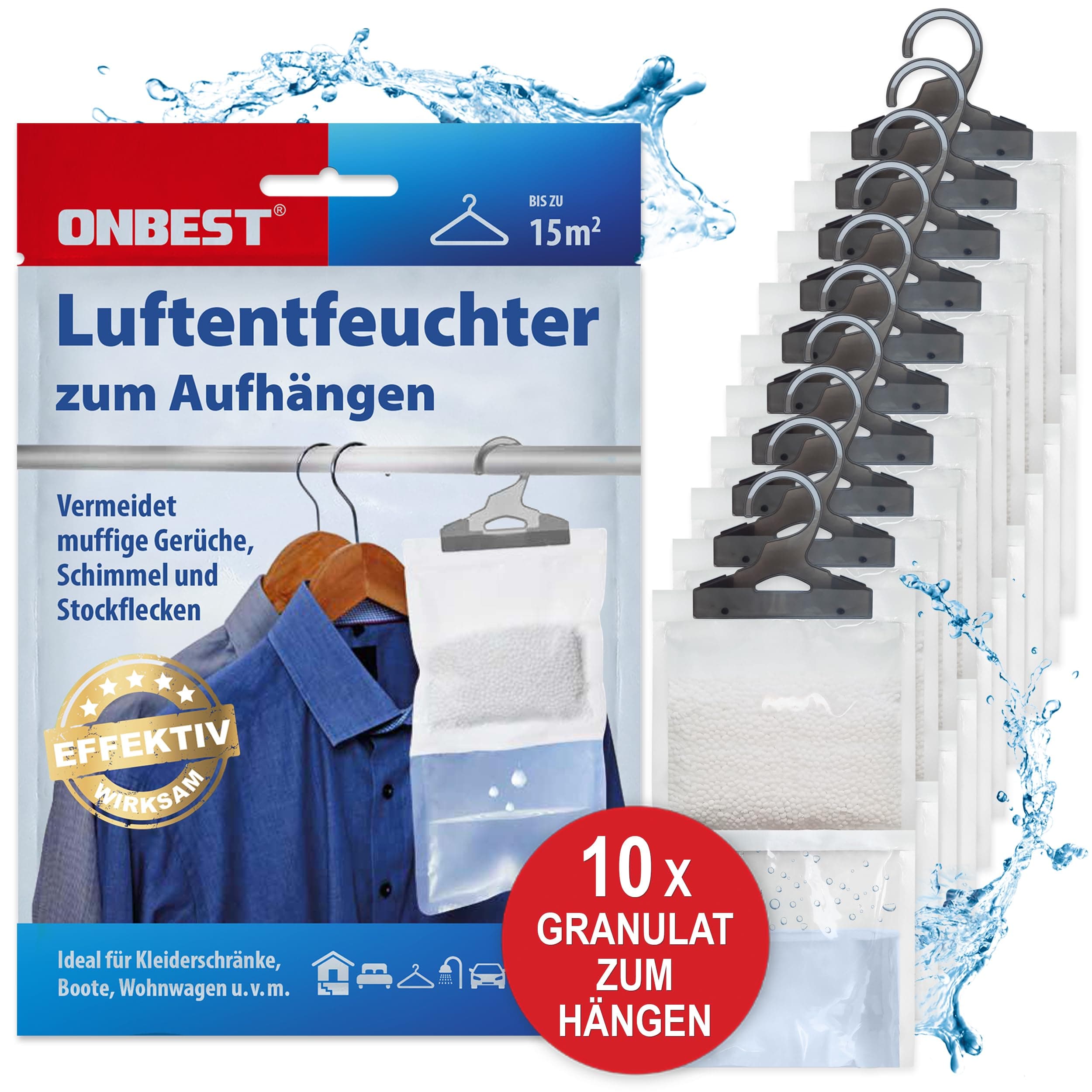 🌿🏠 ONBEST Großes 10x Luftentfeuchter Set zum Aufhängen 🌧️ - Effektive Entfeuchter!