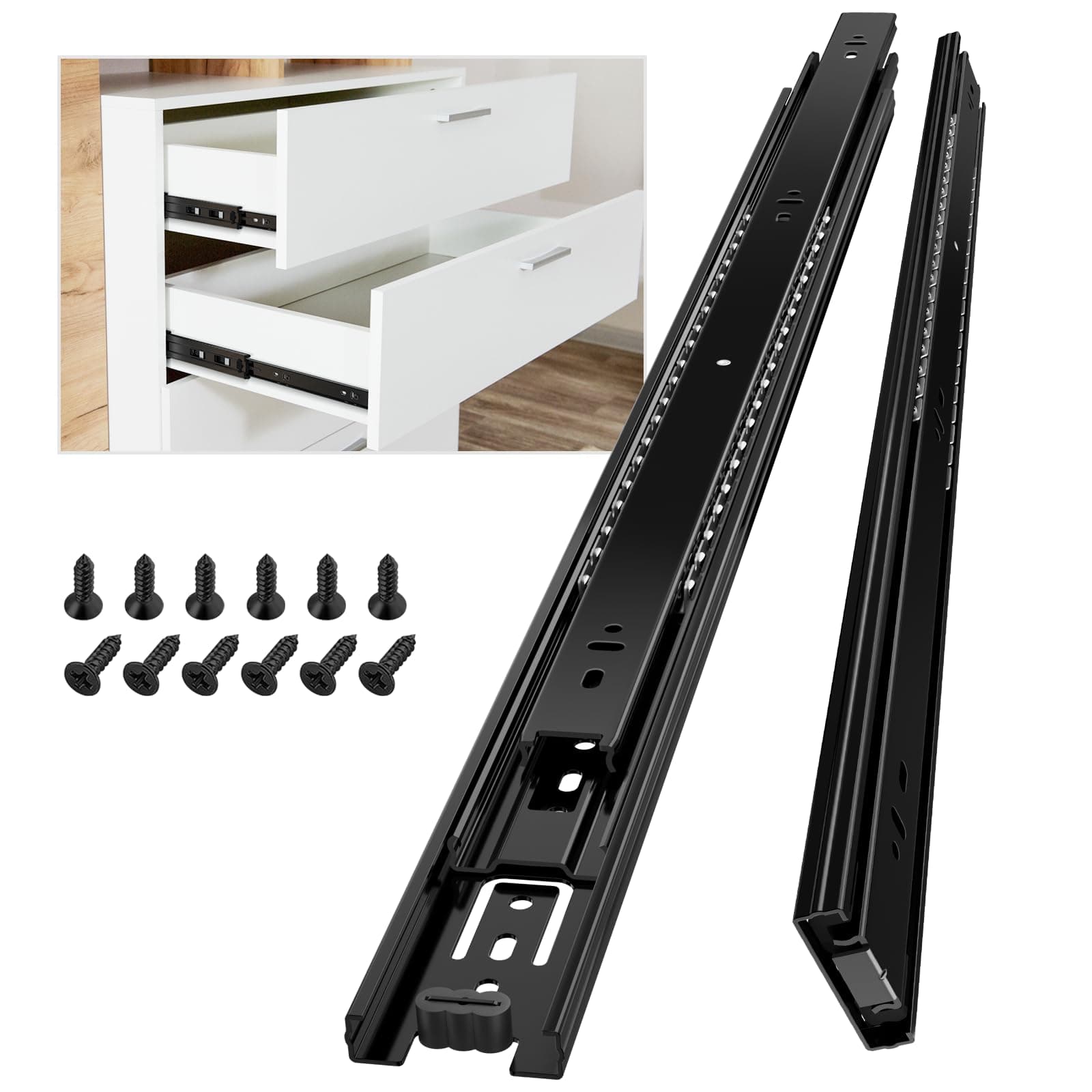 🌟 Super Deal! AOLISHENG Schubladenschienen Vollauszug 600mm Kugelauszug Küchenschrank Schubladenführungen 🌟