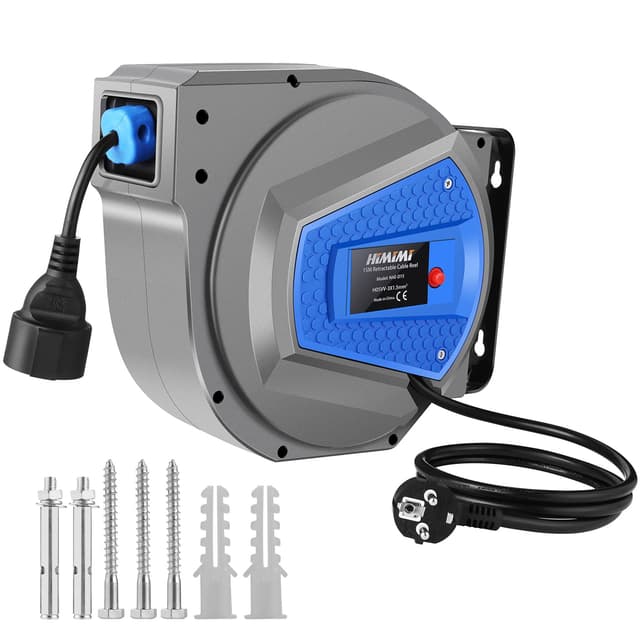 🔌🔋 Himimi Automatik Kabeltrommel 15m + 1m 1500W ~ 3000W Kabelaufroller