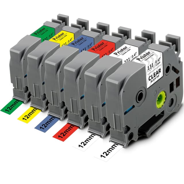 Angebot: Pristar 6x Kompatible Tze 12mm 0.47 Schriftband für Brother TZe-231 TZe-131 TZe-431 TZe-531 TZe-631 TZe-731