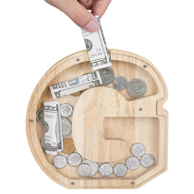 🎁 TsunNee Holz Brief Spardose Sparschwein 🐷
