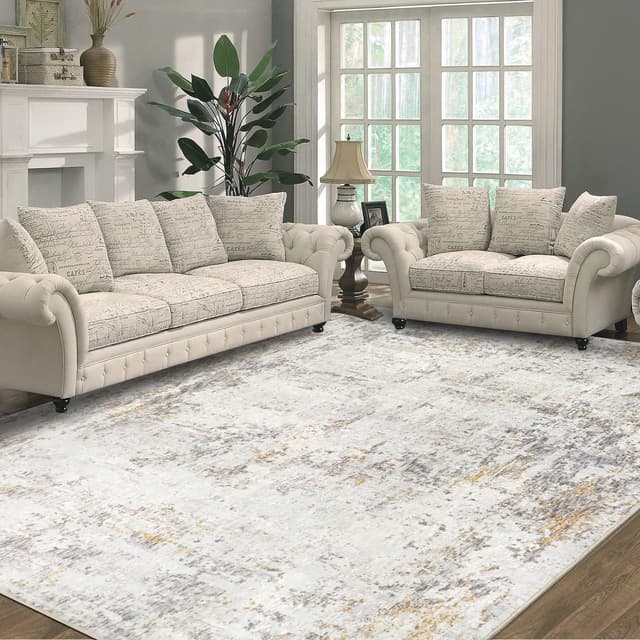Capslpad Beige Abstraktes Teppich Wohnzimmer 160x230cm 🏡✨