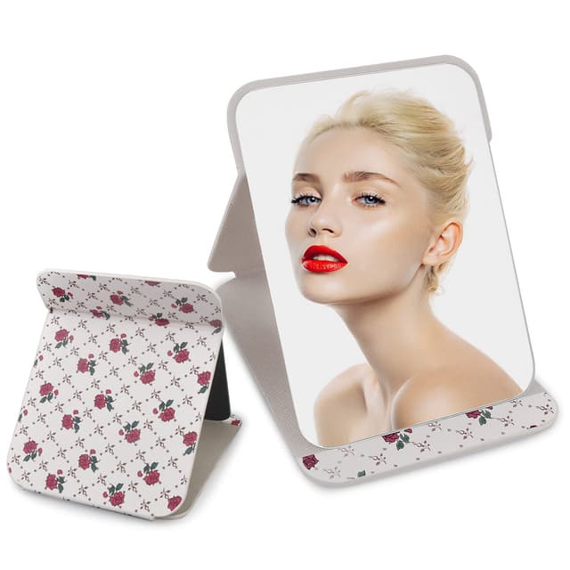 🌟 BULANGDE Spiegel Klappbar PU-Leder | Schminkspiegel Reise Portabler Tischspiegel 🌟