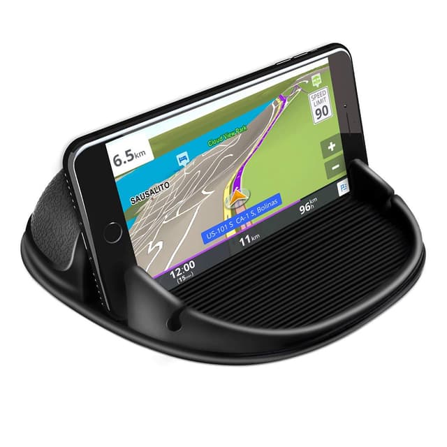 📱🚗 Cinati Handyhalterung Auto Schwarz Black | Rutschfester Silikon Auto Pad Matte