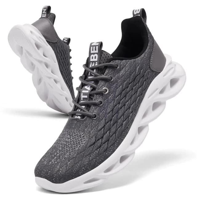 TIANZEBEN Herren Schuhe 😎👟🏋️‍♂️ - 42 EU Grau | Nur 19.34€ + Kostenloser Versand