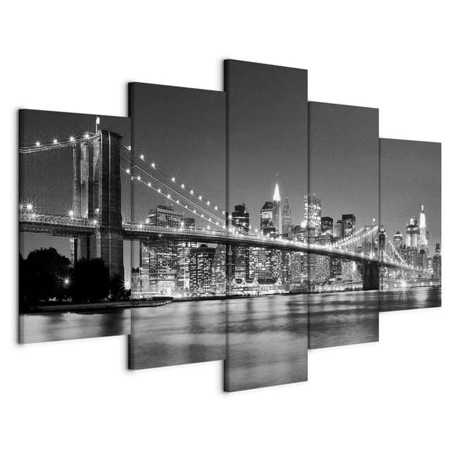 🌃 Wandbilder XXL New York City 100x50 cm 5 tlg 🖼️