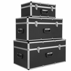 🌟 Arebos 3er Set Transportkoffer aus Aluminium | 200 L Gesamtvolumen | Wasserdicht | Abschließbar 🌟