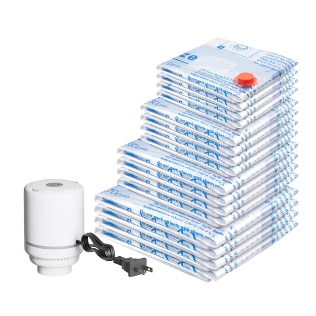 🌪️ MEIQIHOME 16er Set Vakuumbeutel mit Elektrischer Pumpe – Kompressionsbeutel für Kleidung