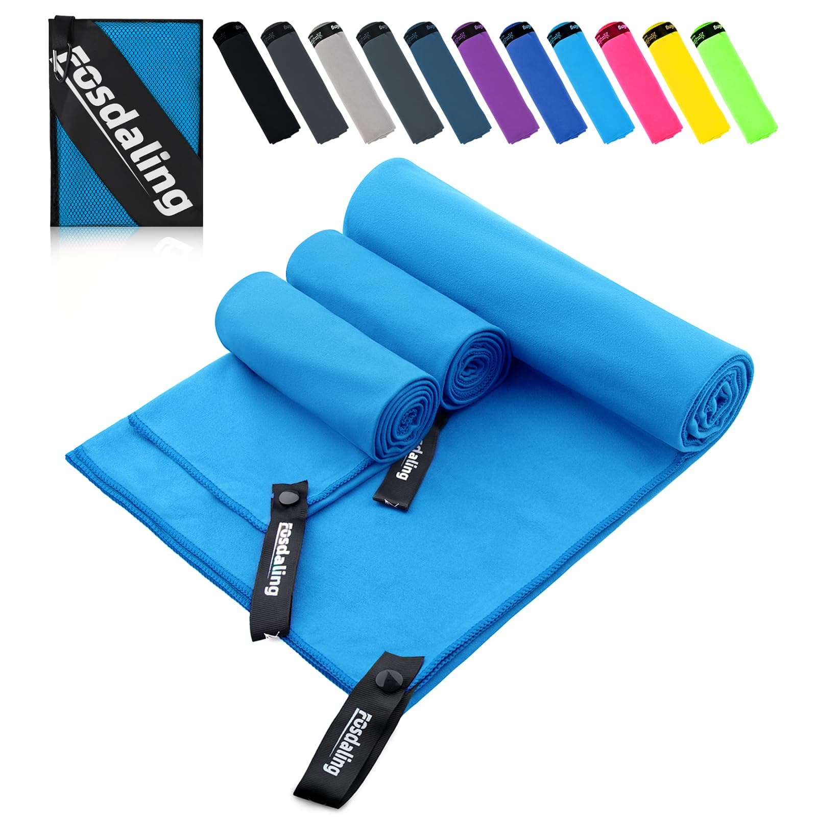 Angebot: Mikrofaser Handtuch 3er Set - Groß 200*100cm & 2 Klein 80×40cm 🌊