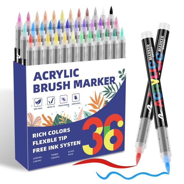 🎨 Colpart Acrylstifte für Steine wasserfest - 36 Farben