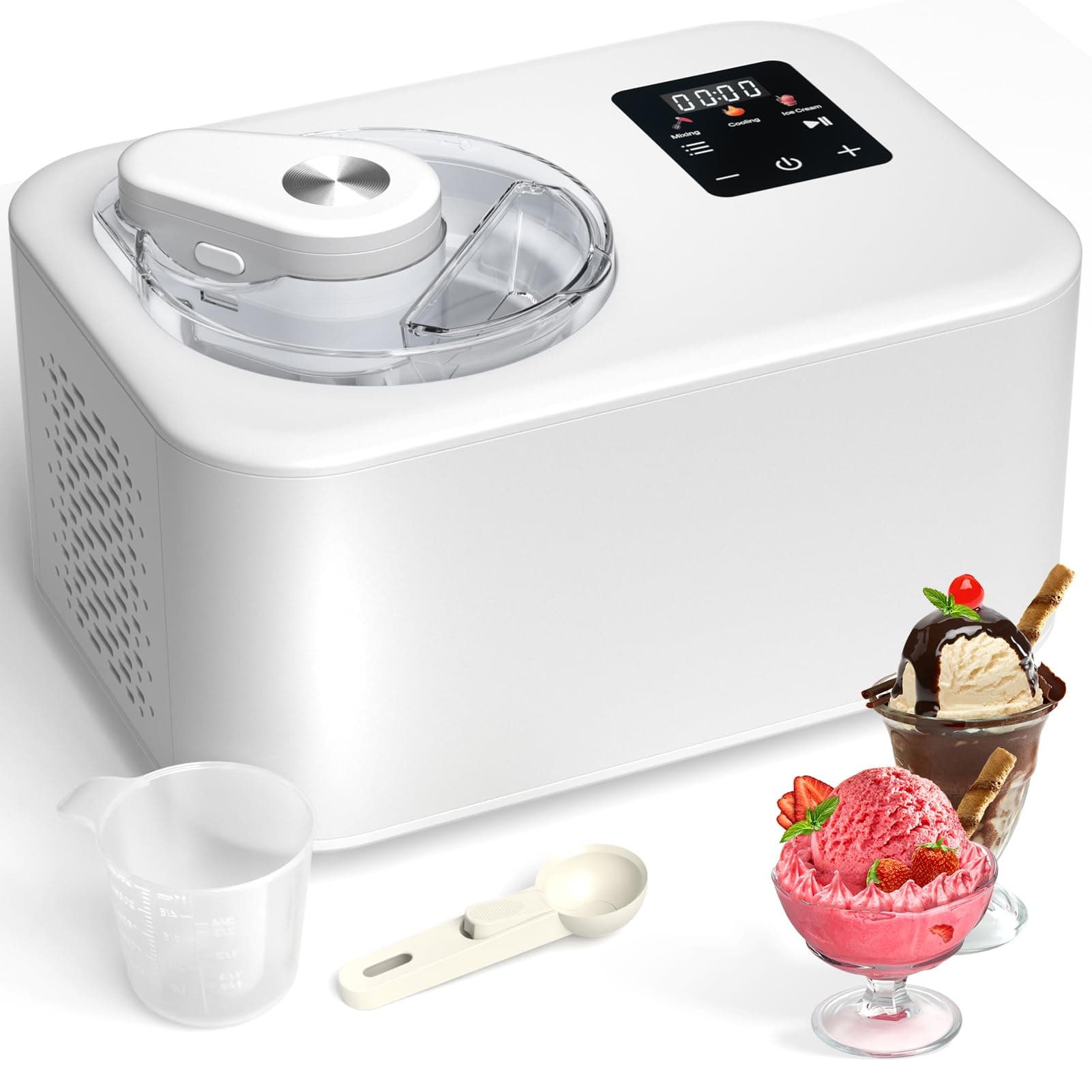 🍦🎁 Acmeenjoy Eismaschine mit Kompressor 1,2L - 110W 🎉