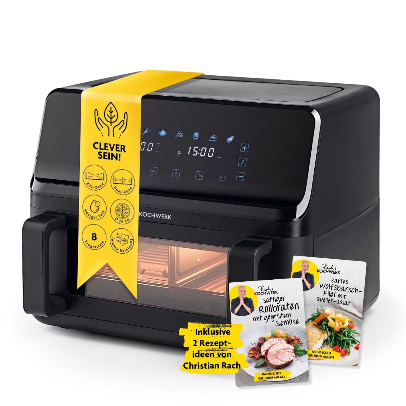 🔥 Top-Angebot! Rachs KOCHWERK Vario-Doppelkammer Heißluftfritteuse 9 L 🍟