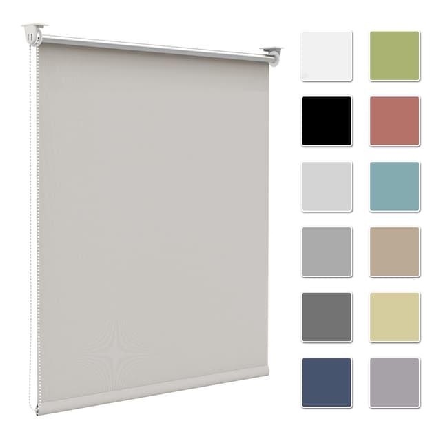 Verdunklungsrollo Rollos für Fenster ohne Bohren & mit Bohren, Creme 100x120cm