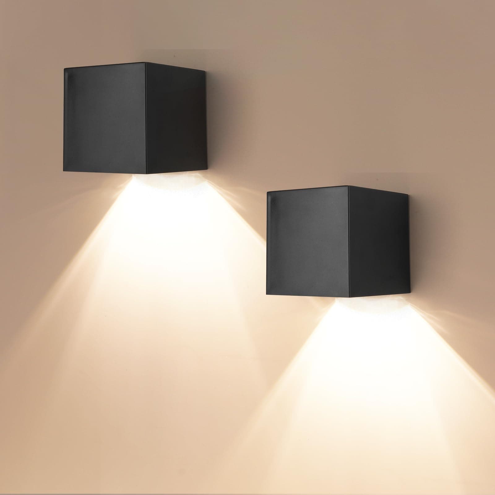 YUNYODA Solar Wandleuchte Aussen - 2 Stück Solarlampen für Außen Garten 🌞
