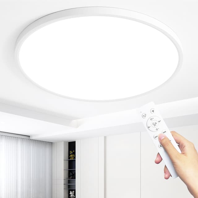 🌟 MOONSEA 48W LED Deckenleuchte Flach Dimmbar mit Fernbedienung 🌙