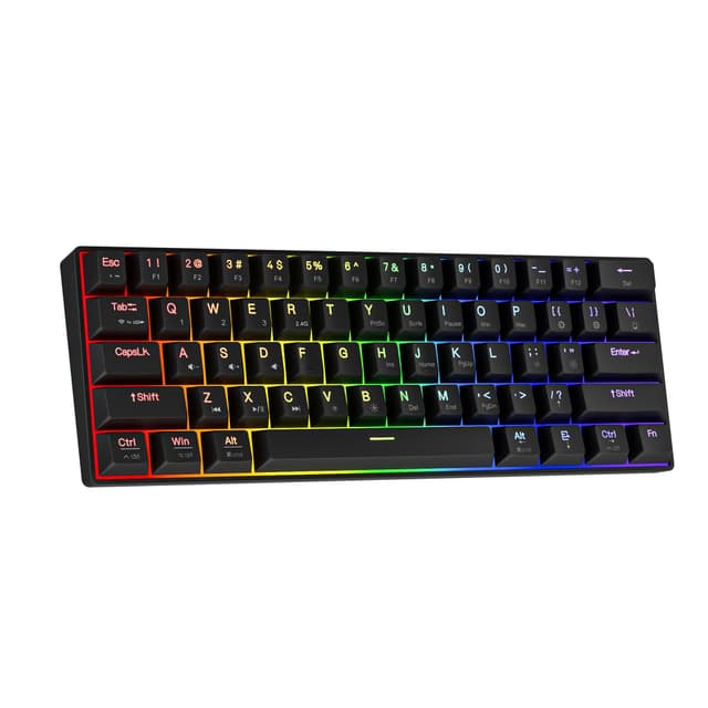 🌟Sonderangebot!🎮 NEWMEN GM610 60% Mechanische Gaming-Tastatur - Bluetooth - RGB-Hintergrundbeleuchtung