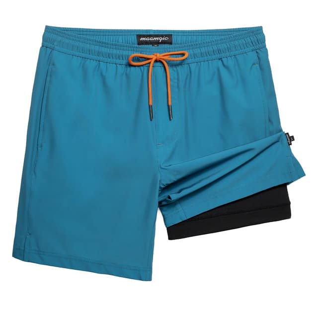 MaaMgic 2 in 1 Badehose für Herren mit Kompression Innenhose 🩲🌊