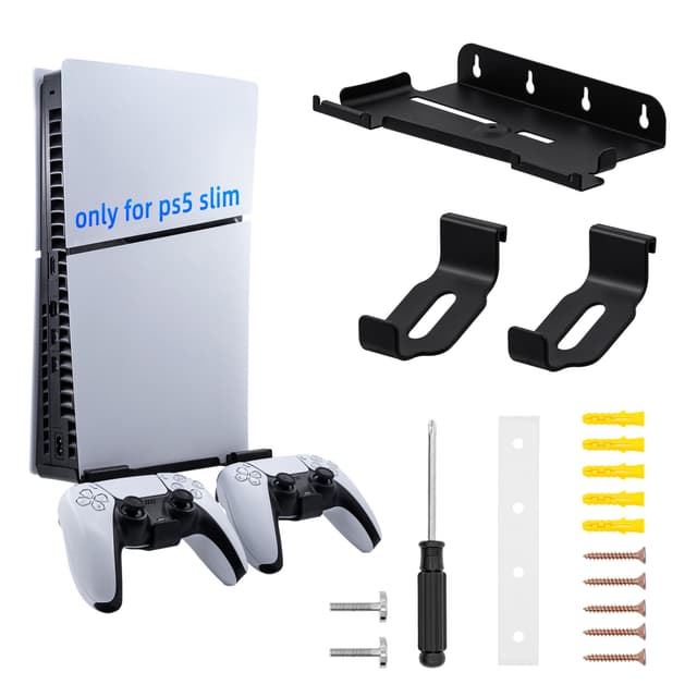 🎮🔥 Mcbazel Wandhalterung für PS5 Slim mit 2 Haken für PS5-Controller 🎮🔥