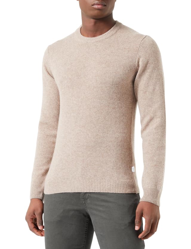 CASUAL FRIDAY CFKarl Herren Strickpullover Feinstrick Pullover mit Rippkragen Rippbündchen Regular fit XXL Silver Mink Melange (1713121) 🧥👨‍💼