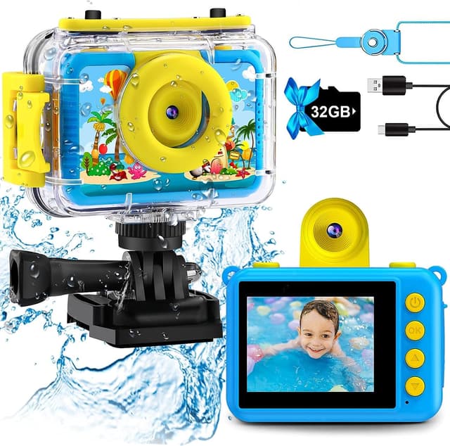 📸 GKTZ Kinderkamera für Mädchen 🌊🤿 - Weihnachtsgeschenke für Kinder