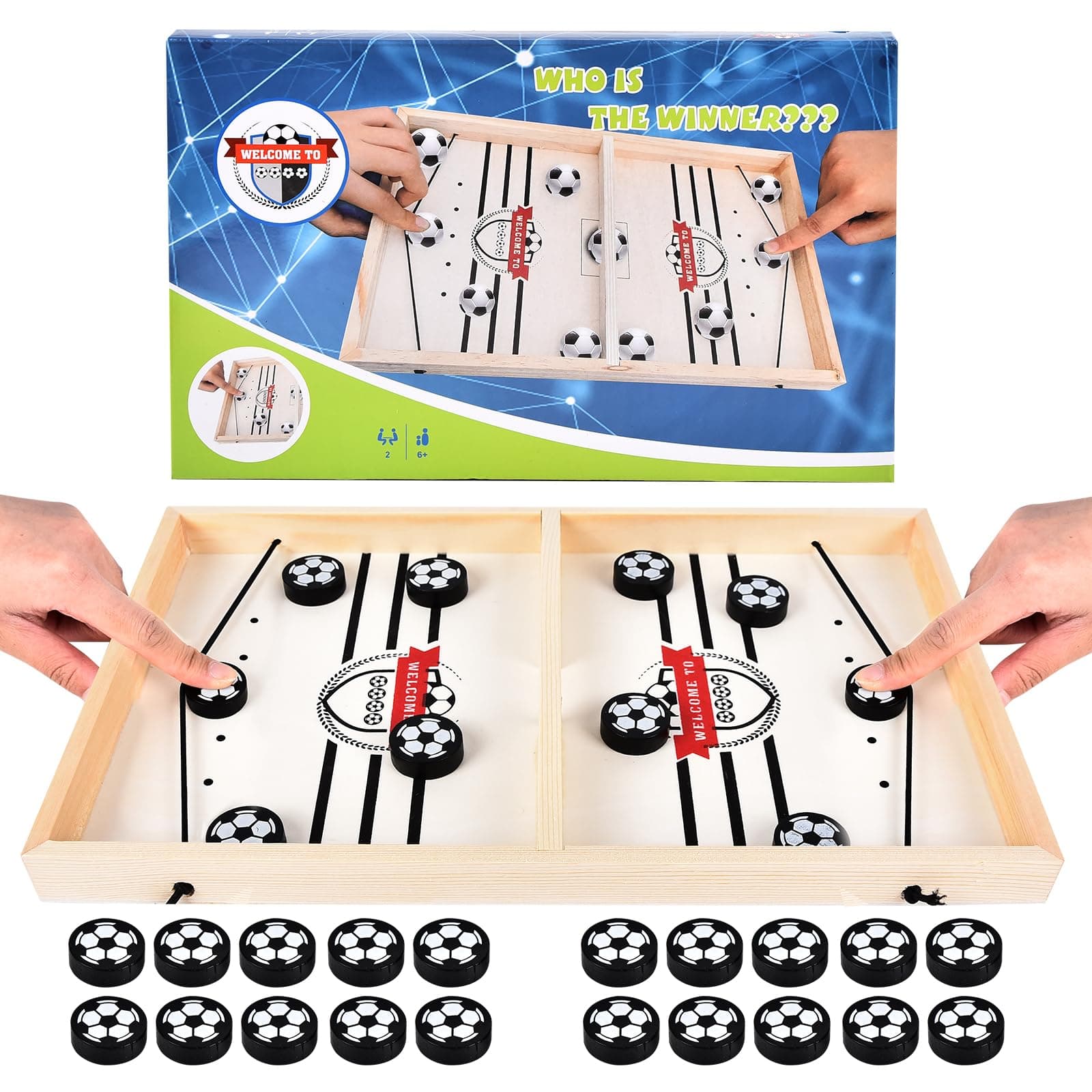 🎲 FORMIZON Sling Puck Spiel - Tischhockey Brettspiel 🏒