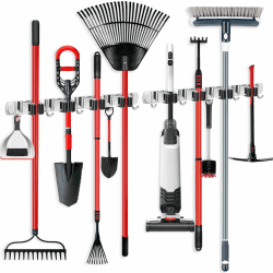 iBell 2 Stück Besenhalterung Wand mit 4 Halter und 5 Haken 🧹🔧