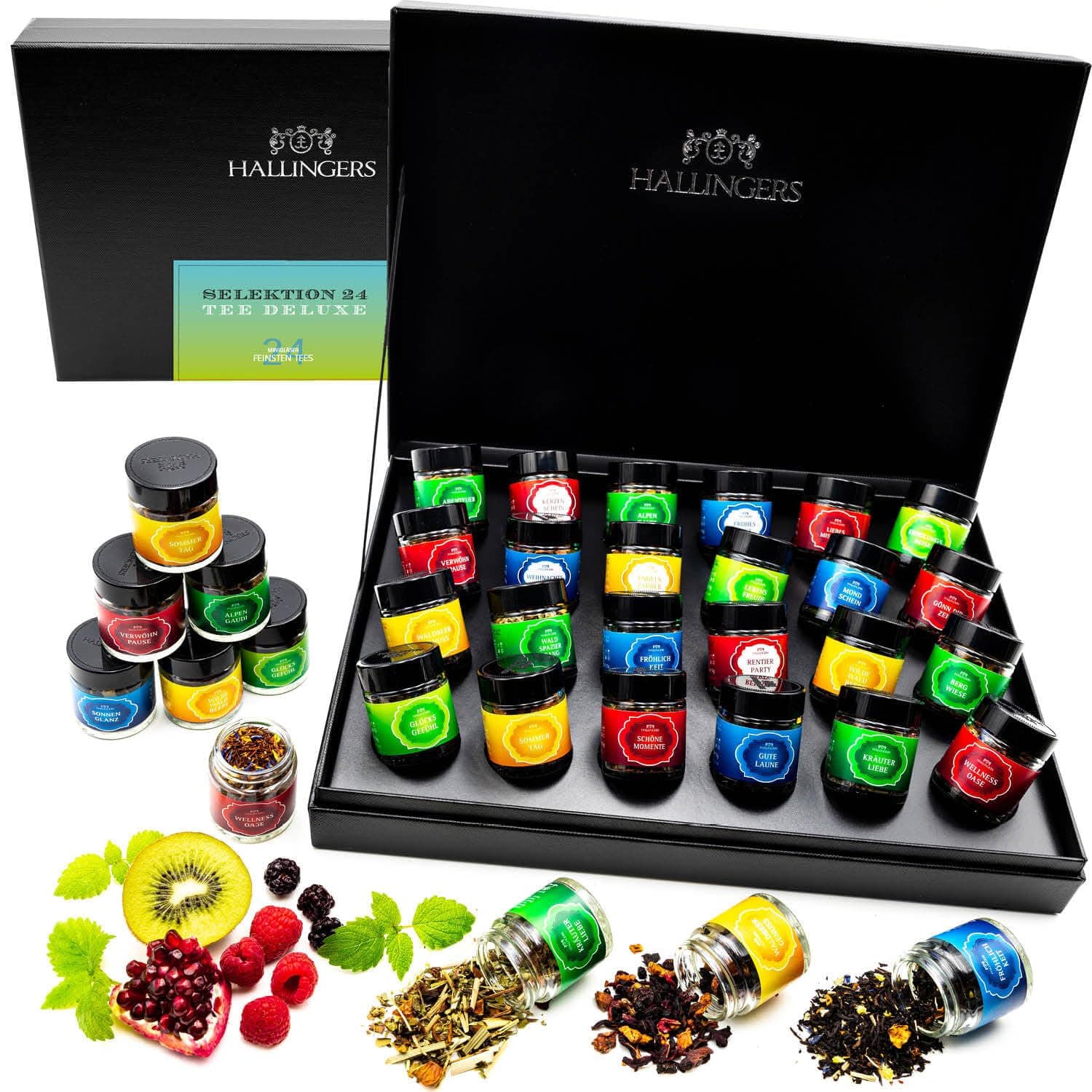 Hallingers Tee Deluxe Selektion 24 - No. 2-24 Sorten Tee Geschenkset 🍵🎁