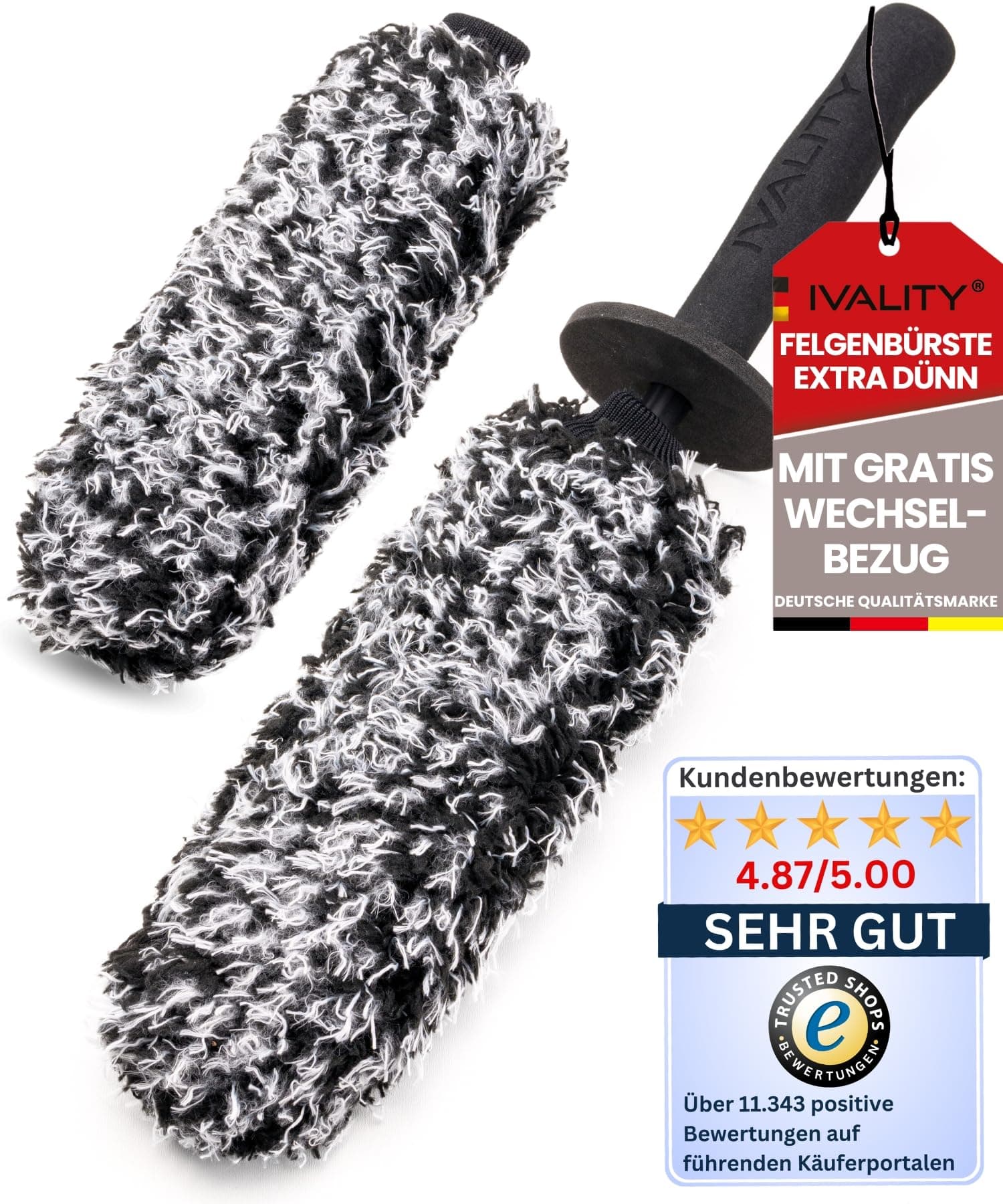 Ivality® Mikrofaser Felgenbürste extra dünn 🚗💨