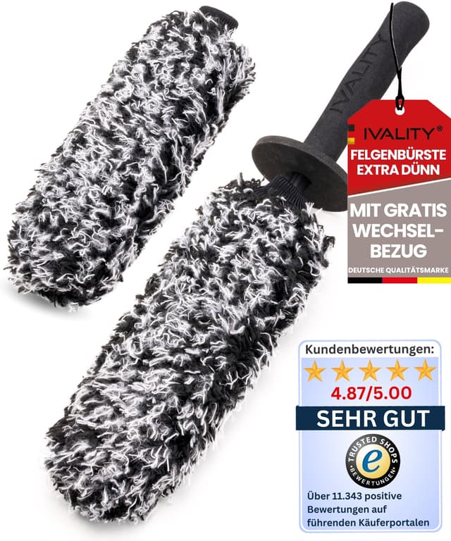 Ivality® Mikrofaser Felgenbürste extra dünn 🚗💨