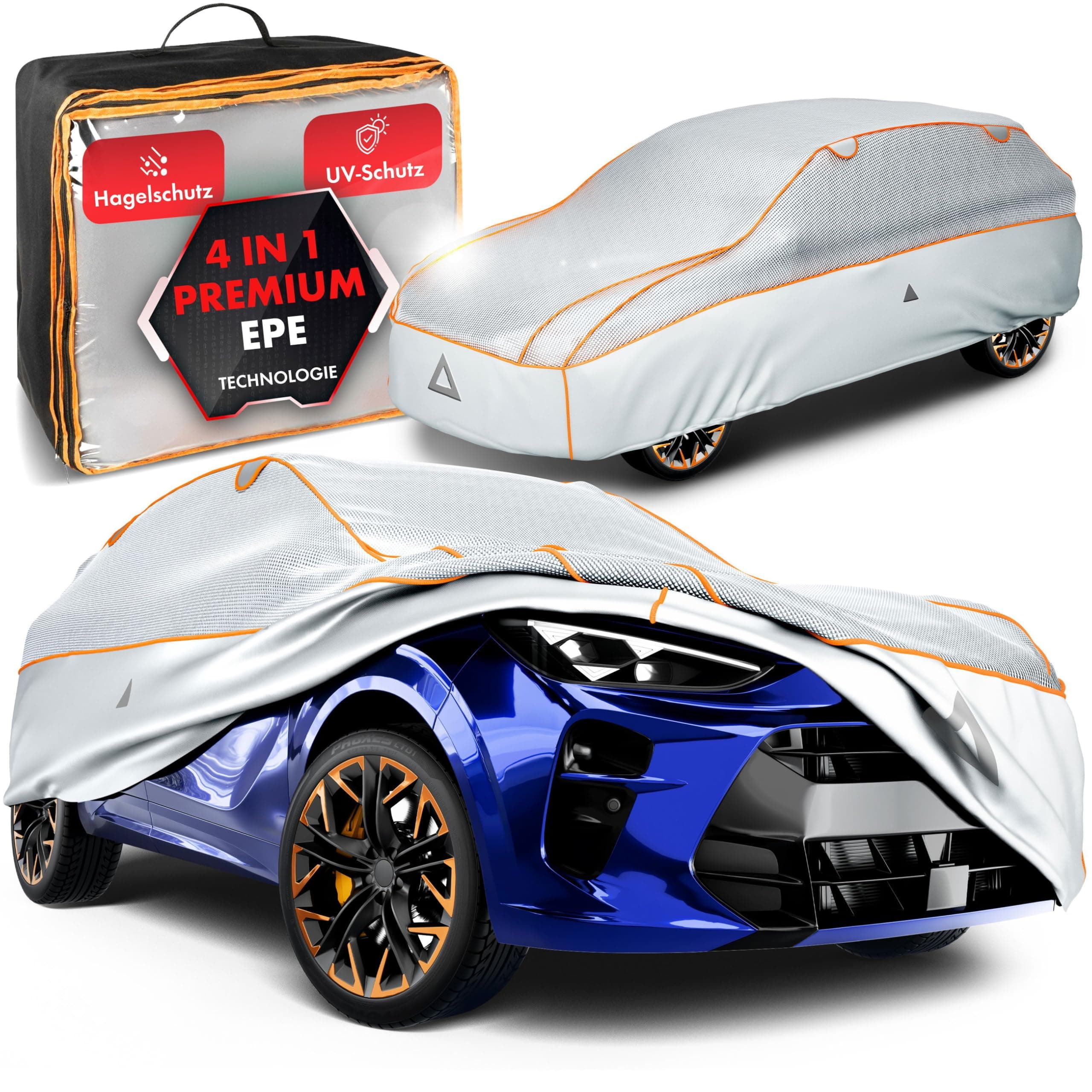 🌟 WALSER Premium Hagelschutz Abdeckplane Auto: Ganzjahresschutz mit EPE & UV-Schutz 🚗☀️