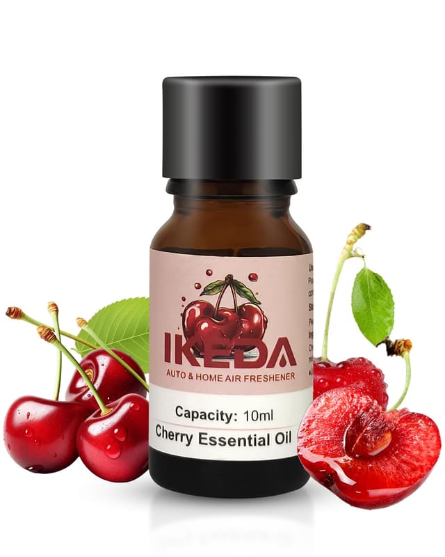 Auto Lufterfrischer Öle Refills丨10ml 100% natürliche Duft ätherisches Öl丨Aromatherapie Öle für Diffusor, Luftbefeuchter, Reiniger丨Duftende Öle für Haus, Auto & Yoga Raum (Kirsche) Kirsche 🍒