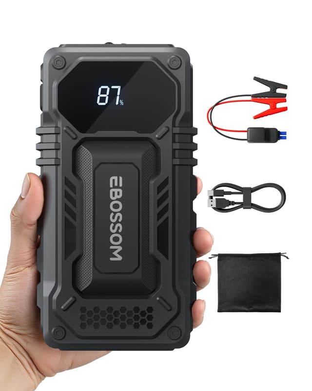 Starthilfe Powerbank für PKW 12000mAh,Jump Starter Auto 44.4Wh Auto-Starthilfe für 12V Fahrzeuge