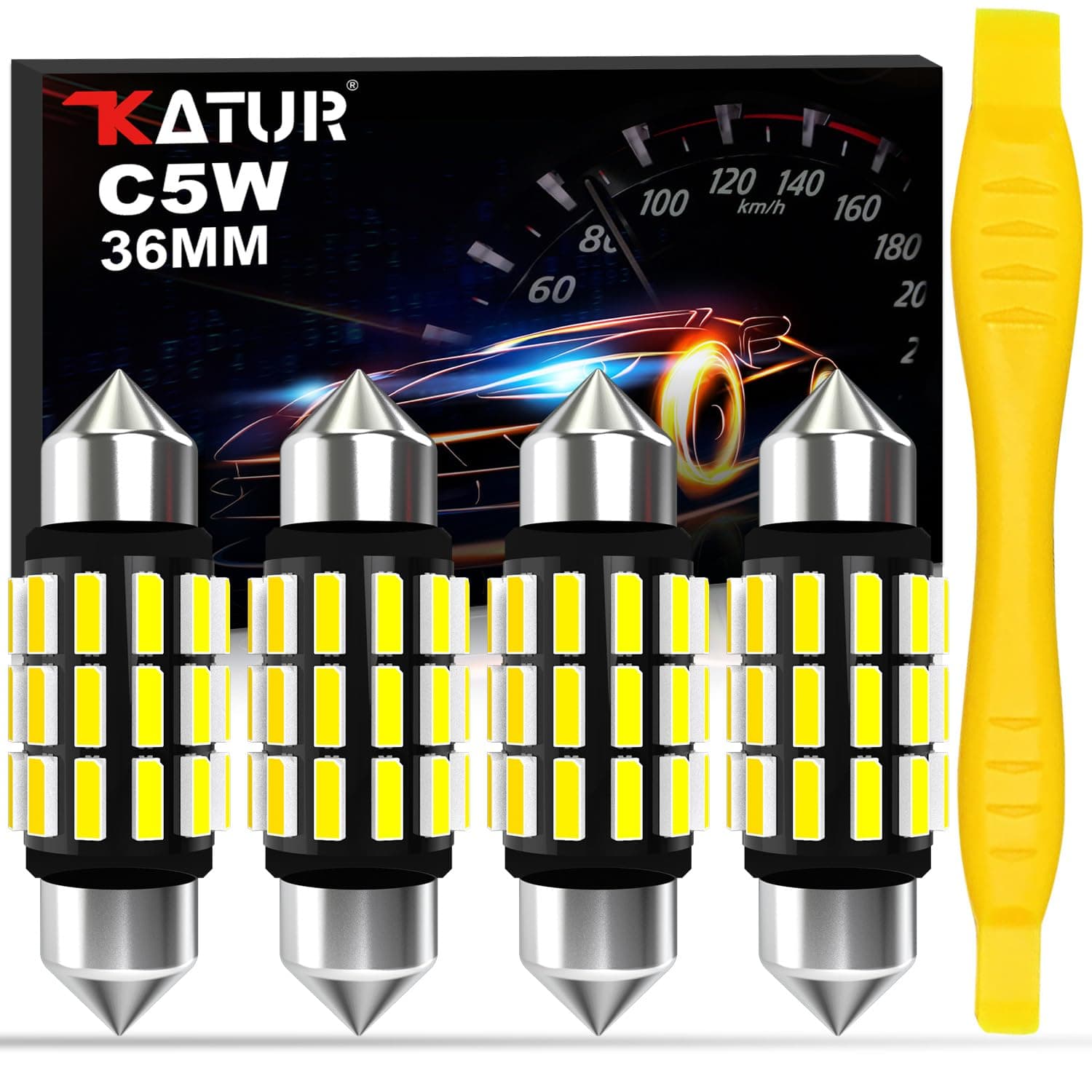 KATUR 36MM Innenraumbeleuchtung Glühbirne - 4 Stück 36mm(1.42'') 🌟