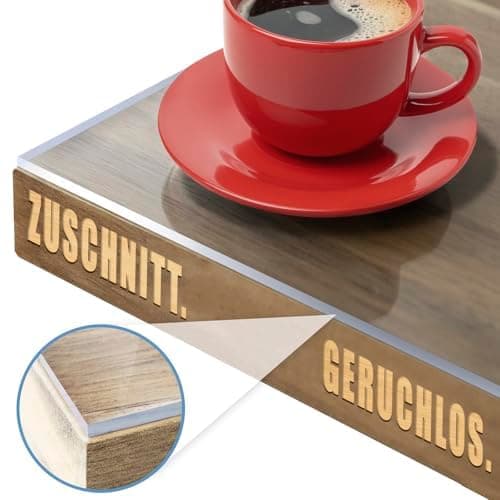 KARAT Transparente Tischfolie mit gerader Kante - Tischdecke nach Maß