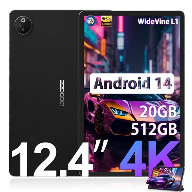 Angebot: DOOGEE T30 MAX Tablet 12.4" IPS 4K Display 20GB RAM+512GB/TF 2TB Tablet Nero Schwarz T30MAX 📱💻🔥
