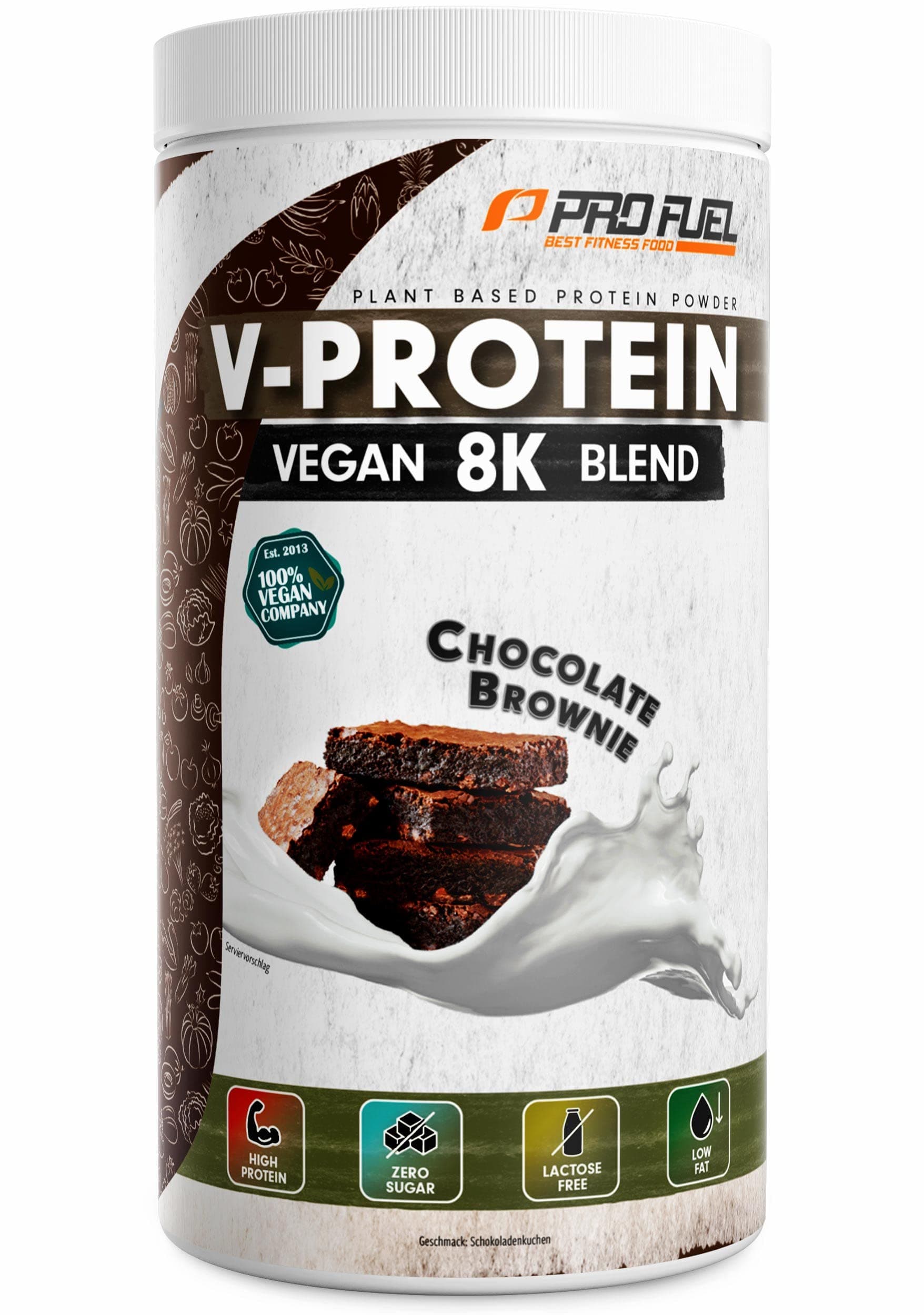 Vegan Protein - SCHOKOLADE - V-Protein 8K Blend - unglaublich lecker & cremig!
