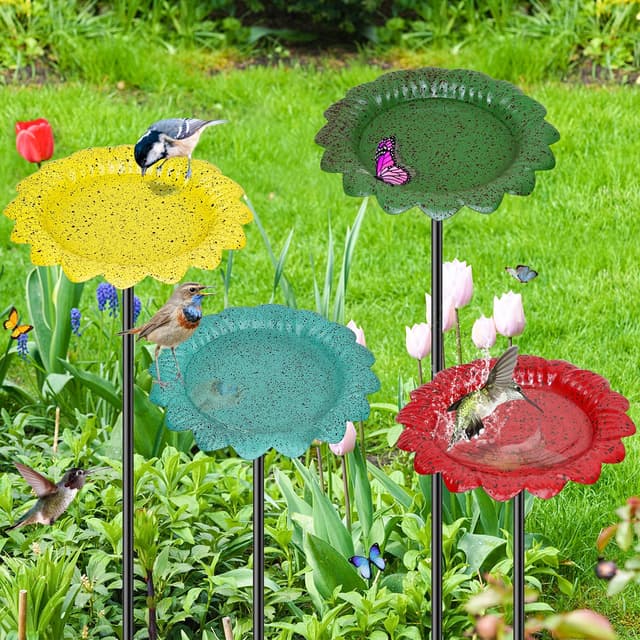 Metall Vogel Bäder für im Freien 🐦🌺 - Angebot