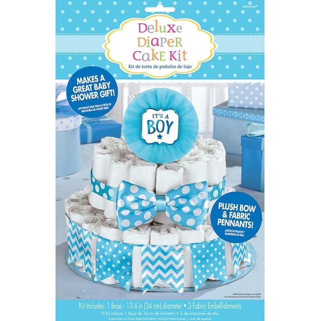Amscan 380084 - Dekorationsset Windeltorte Junge 🎉👶🎁