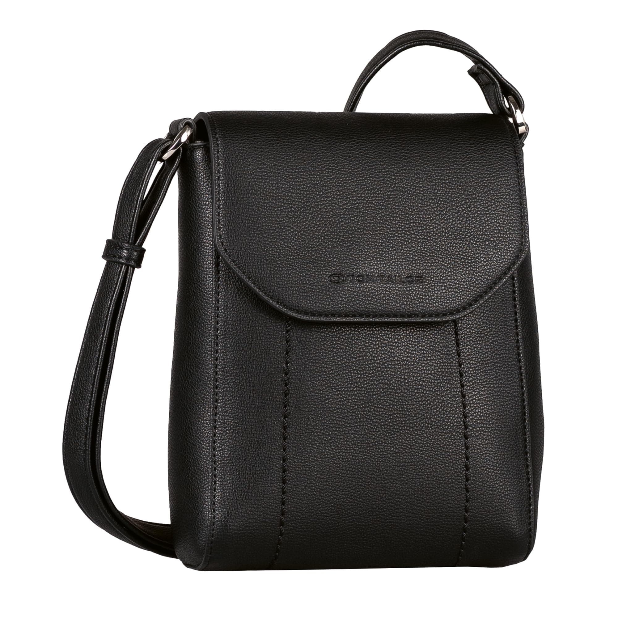 👜🖤 TOM TAILOR Ammi Damen Überschlagtasche Umhängetasche Klein Schwarz - Nur 19.67€ + Gratis Versand!