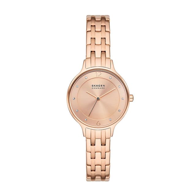 🌟 Angebot: Skagen Anita Lille Damenuhr, Quarzwerk mit Edelstahlarmband Rose Gold Ton